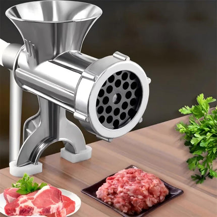 Manual Meat Grinder Table Hand Sausage Filler Stuffer Stainless Steel Kitchen