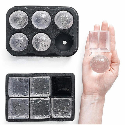 2Pcs Ice Cube Making Mold Silicone Large Tray Ball Maker Mold Whiskey Ice Mould