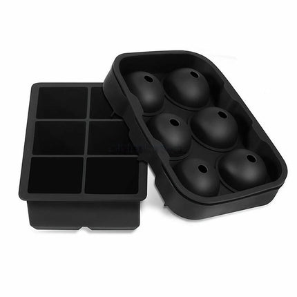 2Pcs Ice Cube Making Mold Silicone Large Tray Ball Maker Mold Whiskey Ice Mould