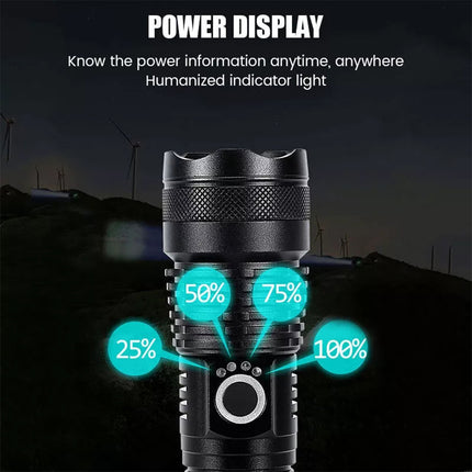 Most Powerful 99000000LM LED Military Torch USB Rechargeable Tactical Flashlight