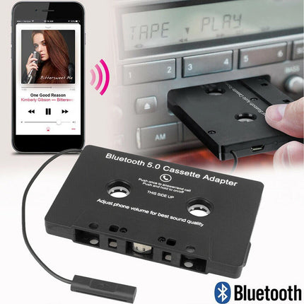 Bluetooth Car Cassette to Aux Adapter Tape Audio Adapter Converter Tape Player