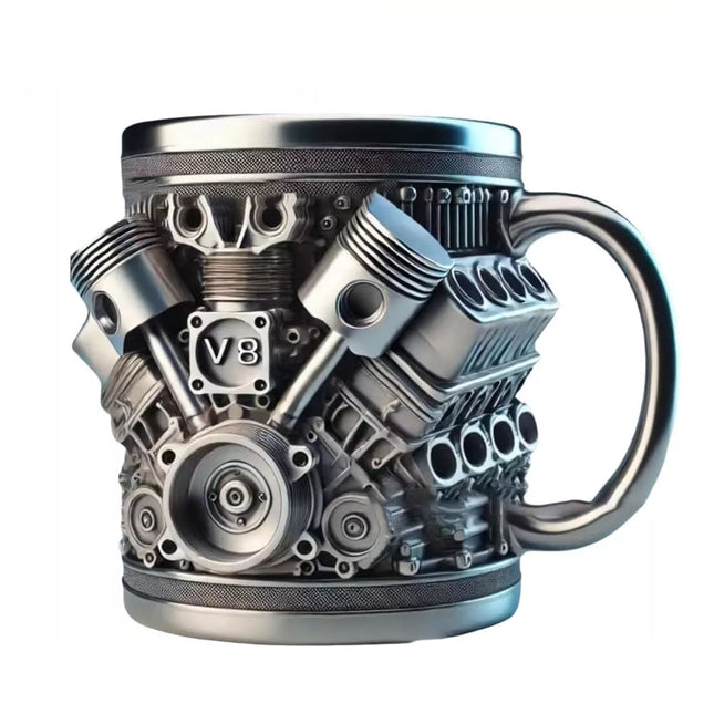 Personalized 3D Engine Stainless Steel Cup Double-Wall Insulated Coffee Mug V8