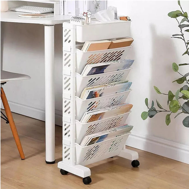 Home Removable Bookshelf Organizer Storage Shelf Beside Desk Adjustable Rack