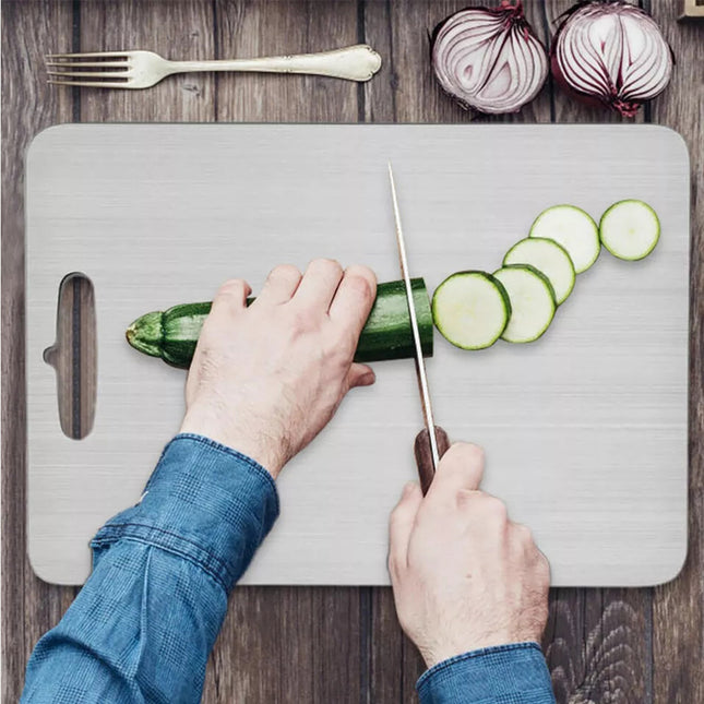 Titanium Cutting Board Double-Sided Chopping Boards for Kitchen Camping Cooking