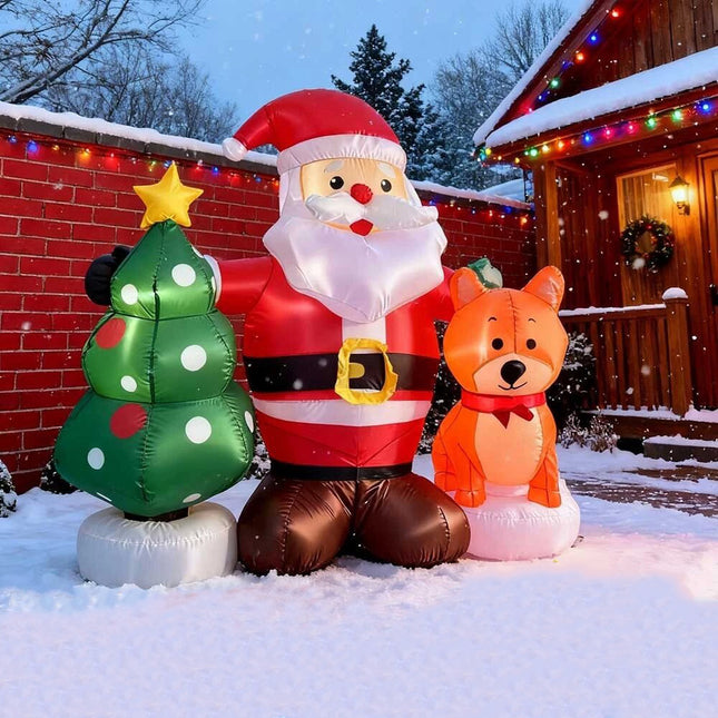 Inflatables Christmas Outdoor Decorations Cute Blow Up for Garden Lawn Xmas Deco