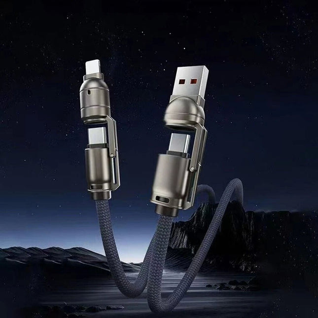 Black Phone Lanyard With Fast Charging Cable Crossbody 240w Type c iPhone Samsung