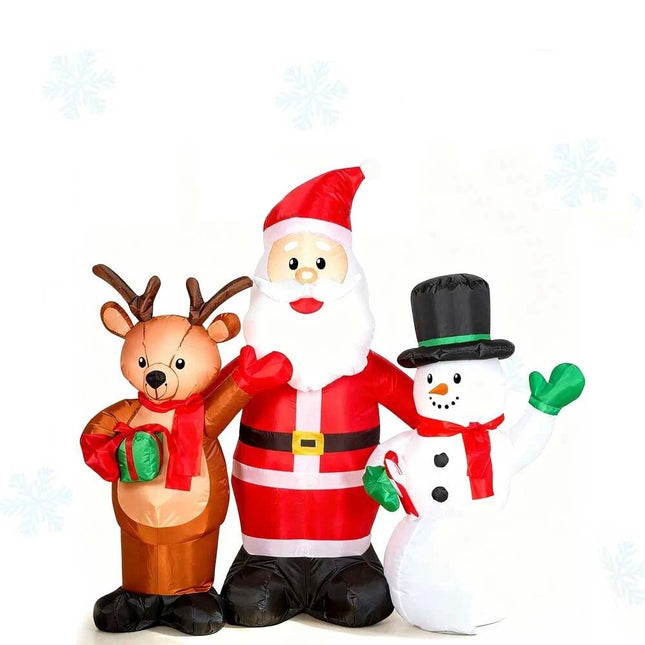 Inflatable Christmas Santa Claus Snowman Reindeer With LED lights decoration Set