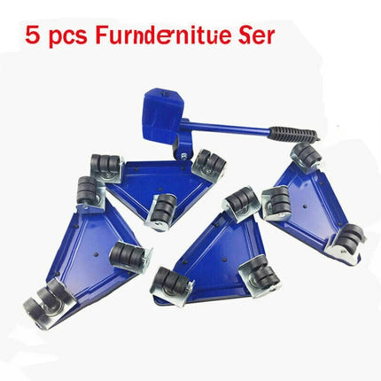 5X Heavy Metal Furniture Lifter Mover 360° Rotation Wheels Moving Kit Slider Pad
