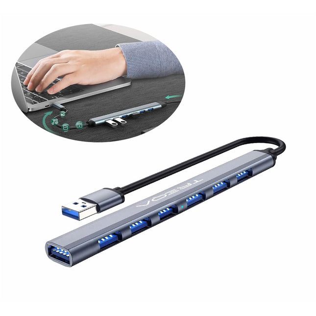 USB 3.0 Type C 7 Ports Hub High Speed Multi Smart Splitter for Laptop PC