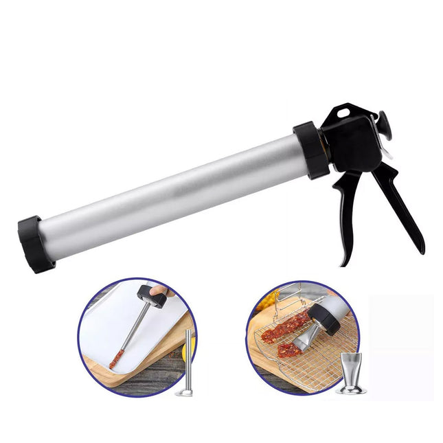 Large Capacity Beef Stick Maker 15in Jerky Press Tool With 2pcs Nozzle For Cooking