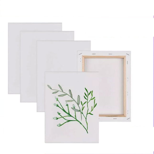 5x Artist Blank Stretched Canvas Canvases Art Large White Range Oil Acrylic Wood 40*50CM