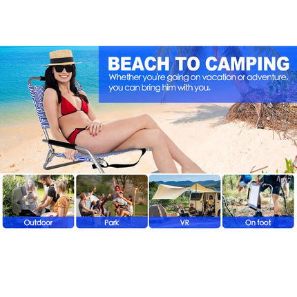 2x Portable Beach Chair Folding Foldable Summer Camping Outdoors