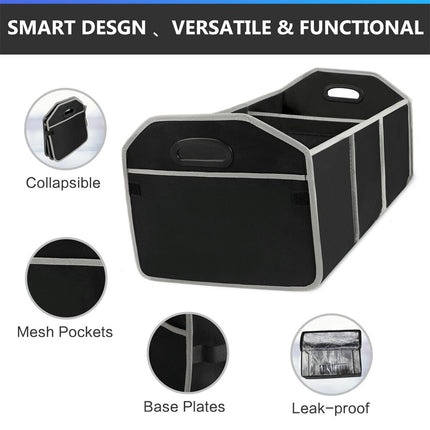 Car Boot Organiser Partition Collapsible Storage Box Trunk Bag Tool Multipurpose