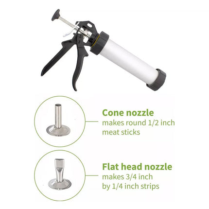 Large Capacity Beef Stick Maker 15in Jerky Press Tool With 2pcs Nozzle For Cooking