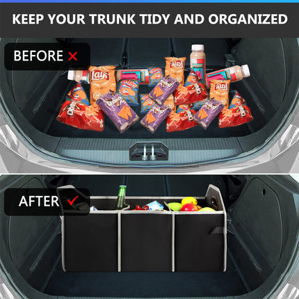 Car Boot Organiser Partition Collapsible Storage Box Trunk Bag Tool Multipurpose