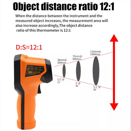 Handheld Infrared Thermometer, Digital Surface Temperature Reader for Cooking and Industrial Use