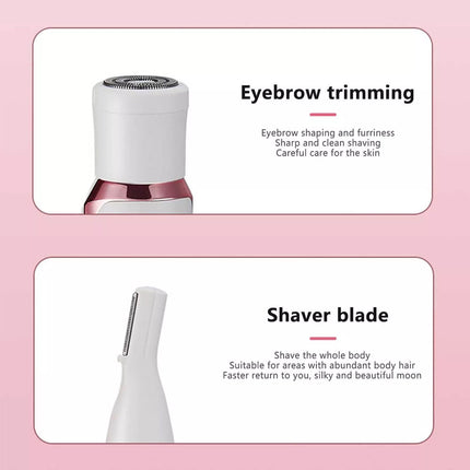4-in-1 Electric Women Lady Shaver Hair Arm Leg Bikini Face Remover Razor Trimmer