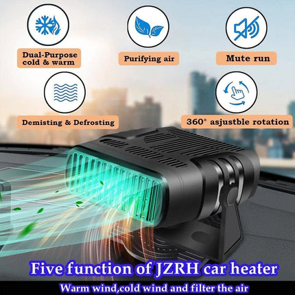 12V 120W Portable Electric Car Fan Heating Fan Defogger Defroster Demister
