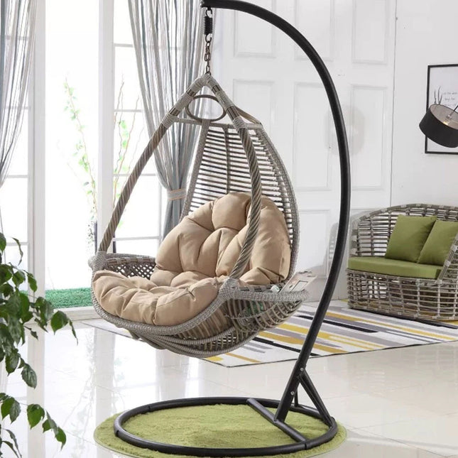 Large Hanging Egg Chair Cushion Sofa Swing Chair Seat Soft Cushions Pad Covers Khaki