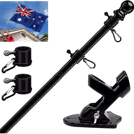 1.8M Flag Pole Kit for House Stainless Steel Flag Pole Holder Outdoor Wall Mount