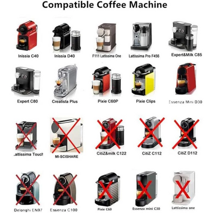 3pcs Stainless Steel Coffee Capsule Cup Reusable/Refillable Pod For Nespresso Machine