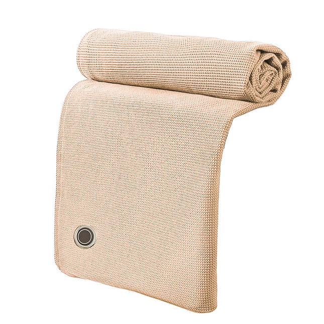 USB Electric Heated Throw Blanket Warm Poncho Wrap Blanket Portable Heated Shawl (Beige)