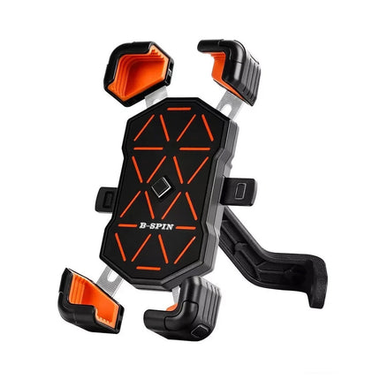360° Rotation Mobile Phone Holder Handlebar Mount For Motorcycle Bicycle Bike Orange