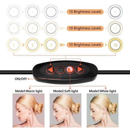 10" LED Ring Light Make Up Video Lamp Selfie Tripod Stand Makeup Live Replaces