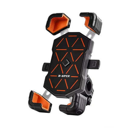 360° Rotation Mobile Phone Holder Handlebar Mount For Motorcycle Bicycle Bike Orange