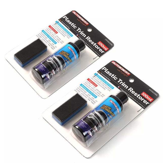 2x Plastic Bumper Trim Mold Restorer Back To Life Revives Vinyl Rubber Car