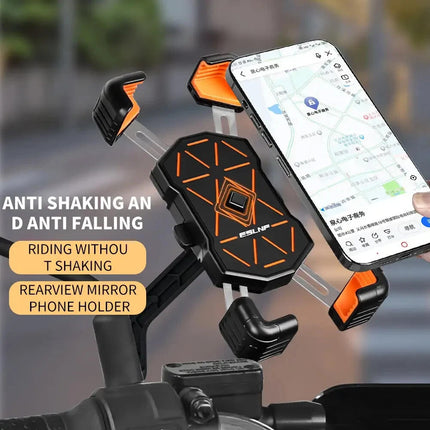 360° Rotation Mobile Phone Holder Handlebar Mount For Motorcycle Bicycle Bike Orange