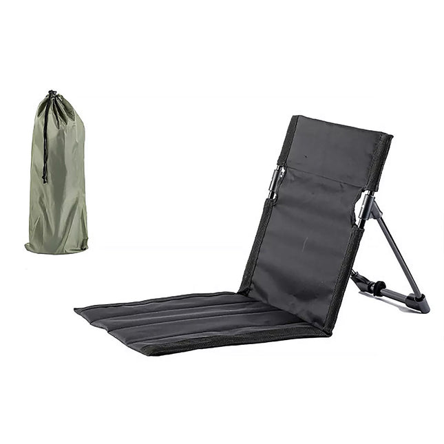 Folding Portable Camping Chair Lightweight Stool with Backrest Outdoor Bench