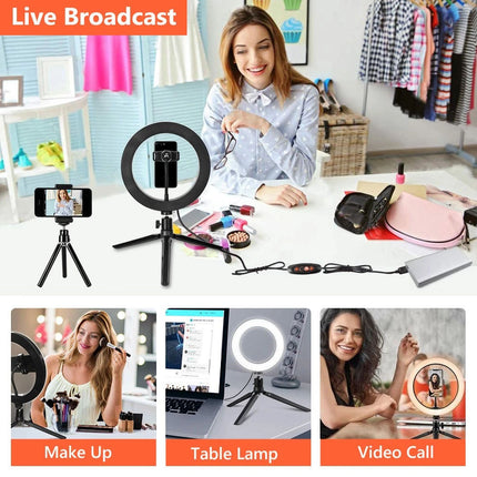 10" LED Ring Light Make Up Video Lamp Selfie Tripod Stand Makeup Live Replaces