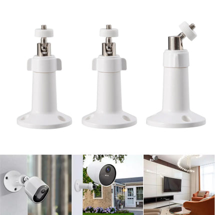3Pcs White 360° Wall Mount for EufyCam 2/2C/E Arlo Pro 2/3/4 Camera Adjustable Brackets