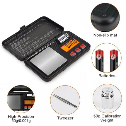 Electronic Pocket Scales 50g/0.001g Mini Digital Gold Jewellery Powder Weighing