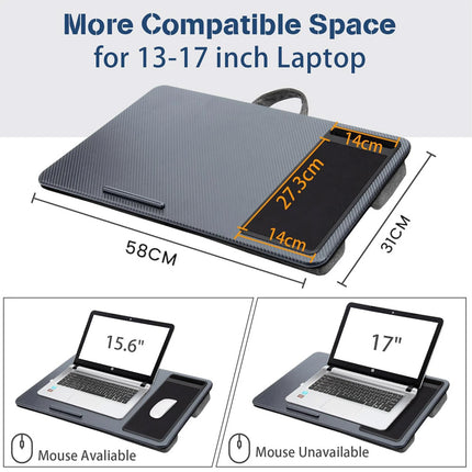 Multifunctional Portable Bed Tray Lap Desk with Cushion Table Desk Station