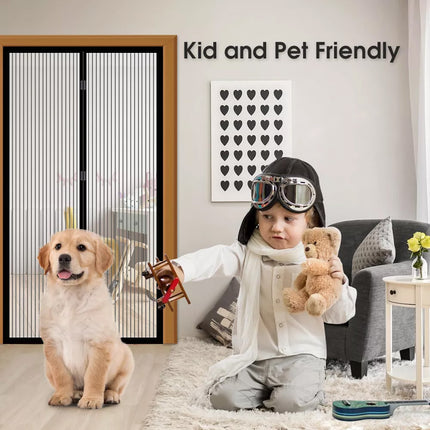 Magnetic Fly Screen Door Heavy Duty Bug Insect Mesh Net Curtain Panel 99 * 210cm