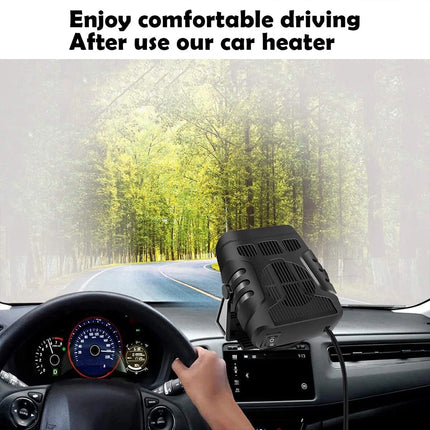 12V 120W Portable Electric Car Fan Heating Fan Defogger Defroster Demister