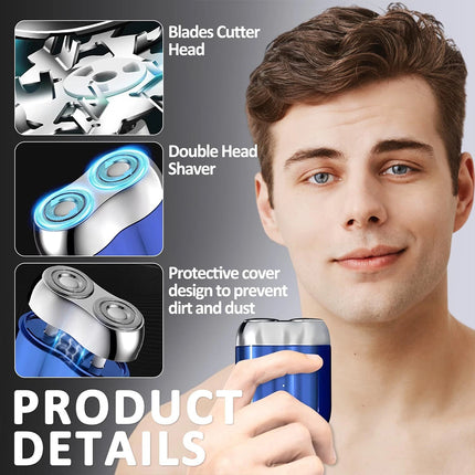 Upgrade Mini Pocket Shaver USB Mini Shavers for Men Rechargeable Waterproof