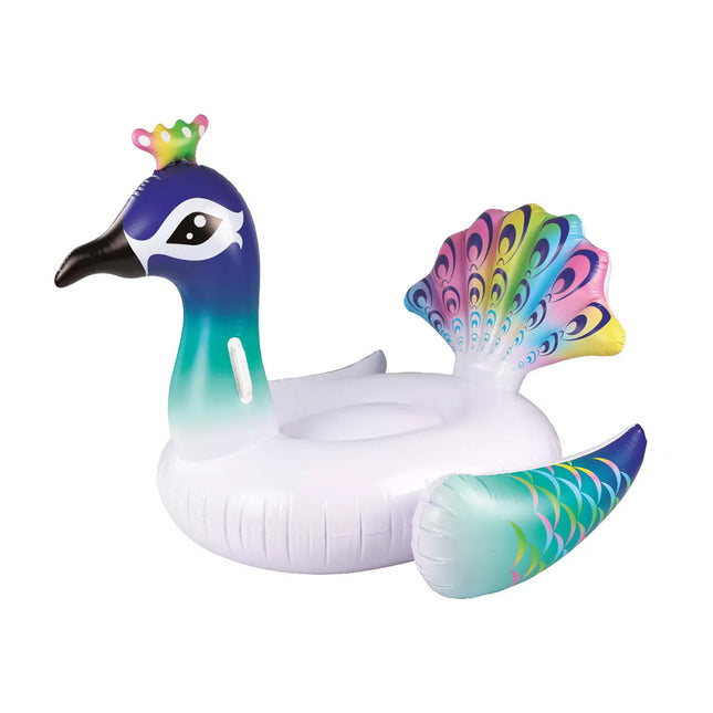 Swim Pool Beach Inflatable Peacock Ride-On-Float Beach Fun Toy Lounge