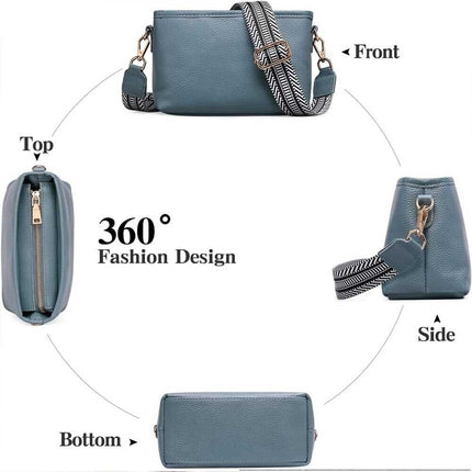 Leather Bags for Women Purse Handbag Small Crossbody Bag Tote Bag Shoulder Blue