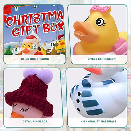 Duck Advent Calendar 2025 24 Days Christmas Countdown Rubber Duck Gift for Kids Set A