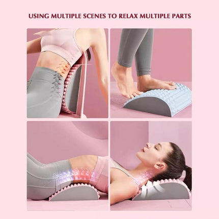 Lumbar Stretcher Refresh Neck and Back Stretcher Cracker for Lower Pain Relief Blue