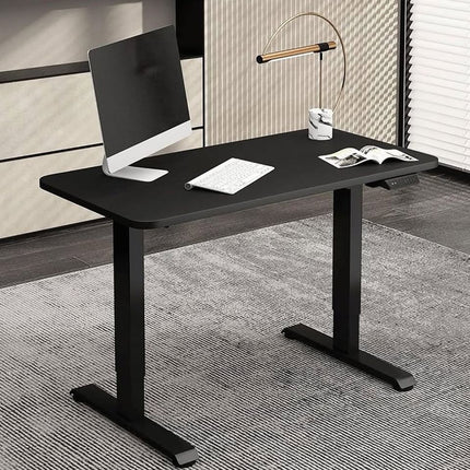 Black Height Adjustable Sit Stand Table Office Electric Desk