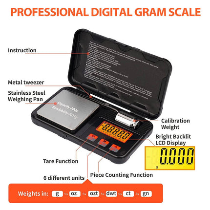 Electronic Pocket Scales 50g/0.001g Mini Digital Gold Jewellery Powder Weighing