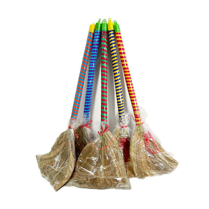 Handmade Straw Broom Natural Outdoor Millet Corn Soft Brooms Household