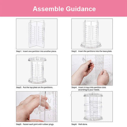 360 Rotating Makeup Organizer Box Lipstick Cosmetic Holder Make Up Rack Stand