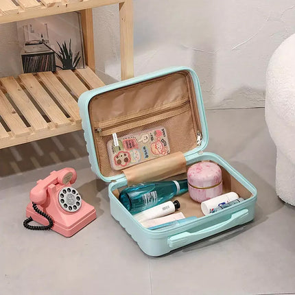 Portable 14" Suitcase Mini Small Travel Storage Hand Luggage Cosmetic Gift Box