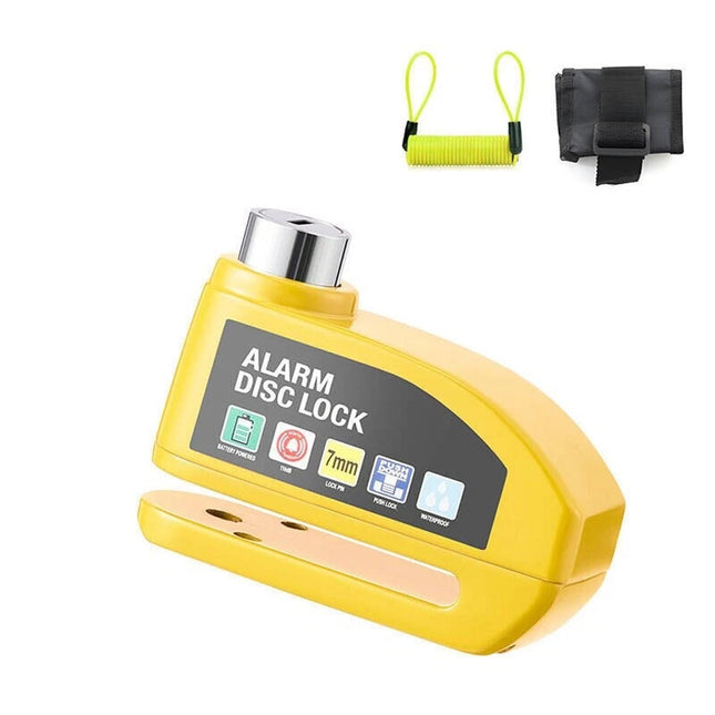 Motorbike Alarm Disc Lock Motorcycle Lock 110db w/ Reminder Cable Electric Lock