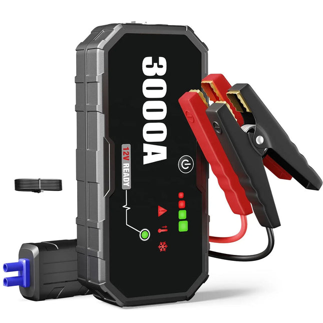 3000A Portable 12V Car Jump Starter Pack Booster Battery Charger Power Bank